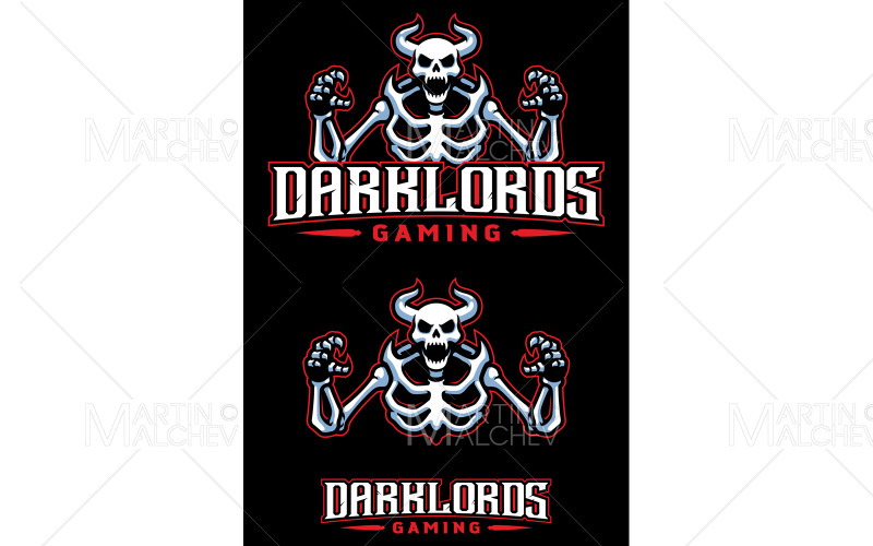 Darklords Gaming Mascot vektoros illusztráció