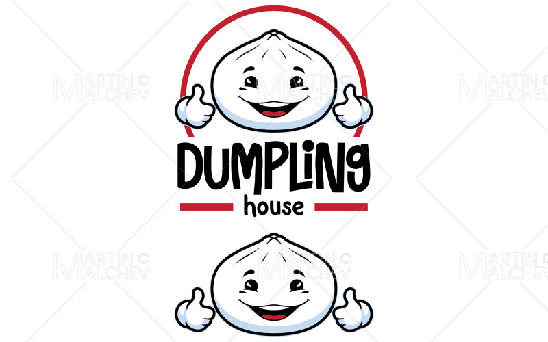 Dumpling House maskot vektorillustration