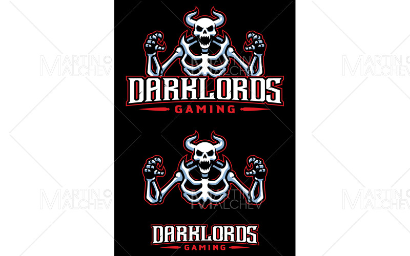 Ilustración de vector de mascota de juego Darklords
