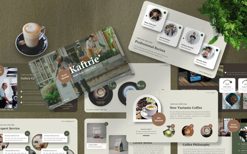 Kaftrie - Café-Keynote-Vorlage