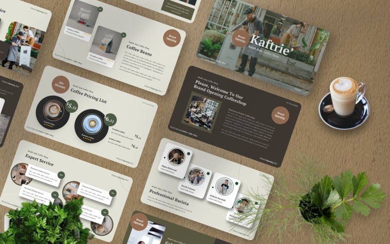 Kaftrie - Modello PowerPoint per caffetteria