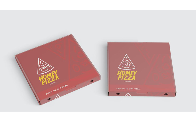 Pizza Box Mockup Template
