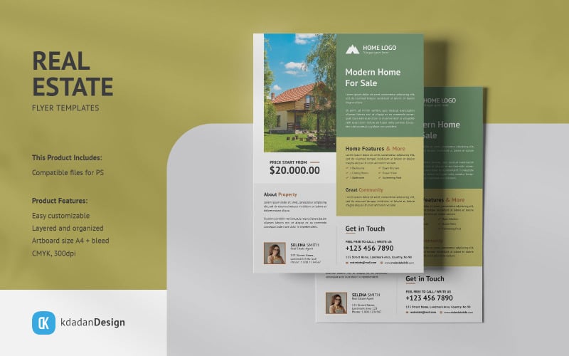 Real Estate Flyer PSD Templates Vol 061 - TemplateMonster