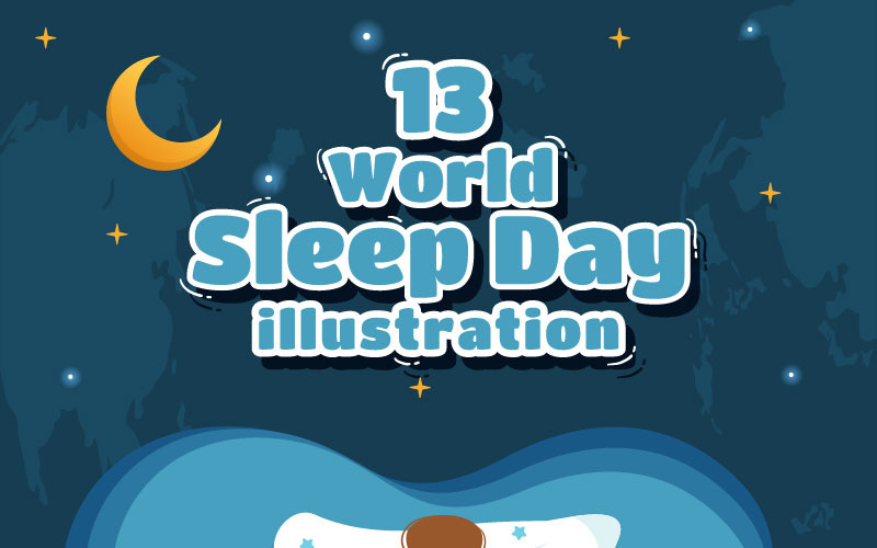 13 Světový den spánku ilustrace