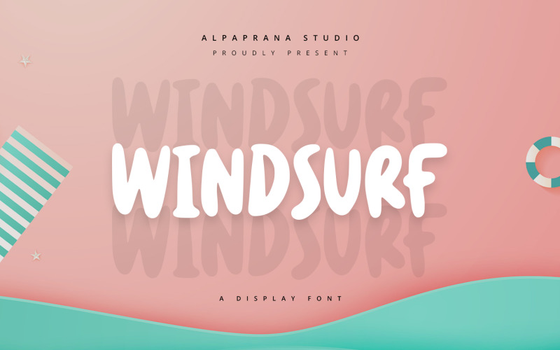 Windsurf — игривый шрифт дисплея