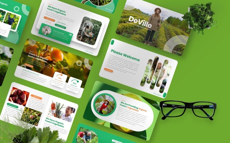 Deville - Keynote-mall för ekologisk mat och grönsaker