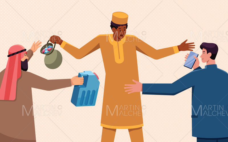 Ilustración de Vector de concepto de comercio internacional