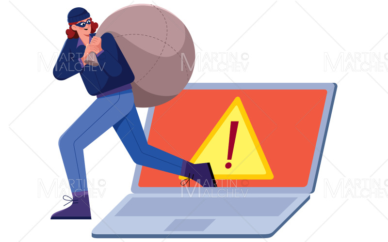 Internet-Betrugs-Konzept-Vektor-Illustration