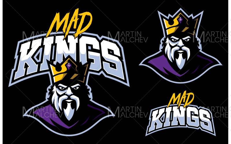 Mad Kings талісман Векторні ілюстрації