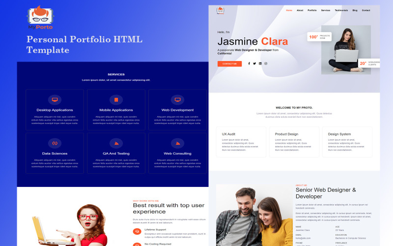 MyPorto Personal Portfolio Html Template TemplateMonster