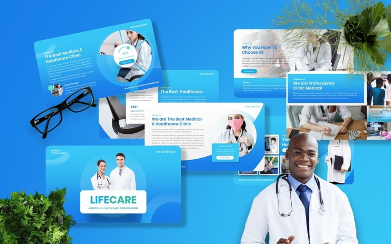 Soins de la vie - Modèle Googleslide médical et de soins de santé