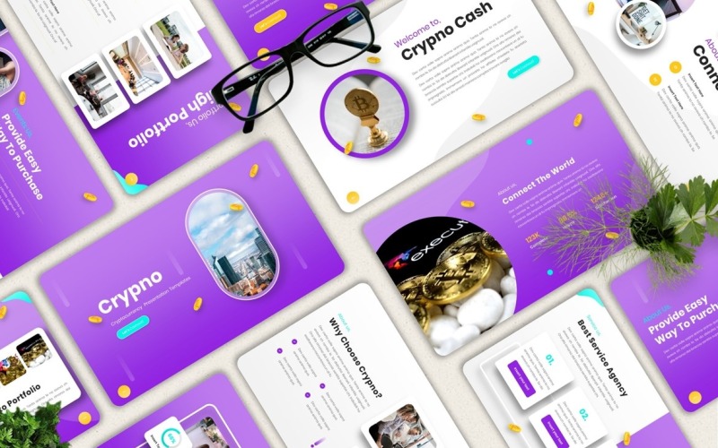 Crypno - шаблони Powerpoint для криптовалюти