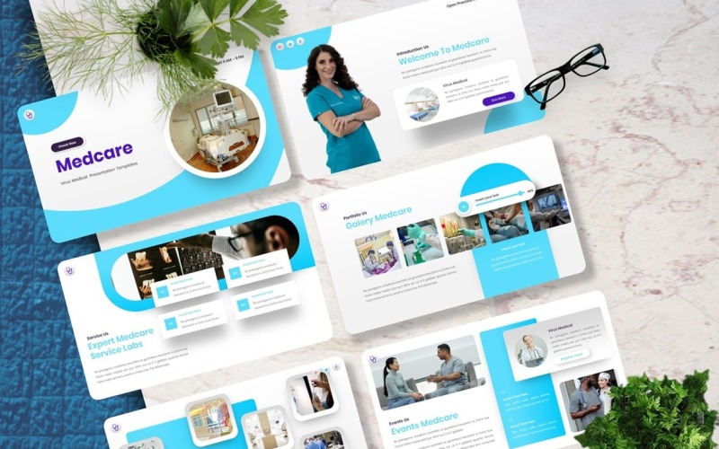 Medcare — wirusowy medyczny szablon Powerpoint