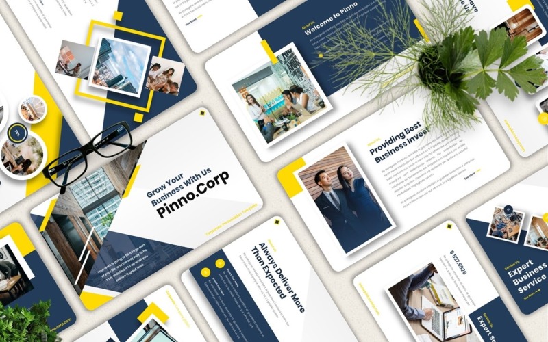 Pinno — korporacyjne szablony Googleslide