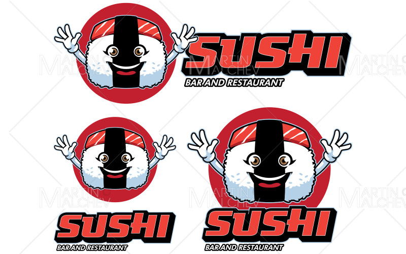 Sushi étterem kabalája vektoros illusztráció