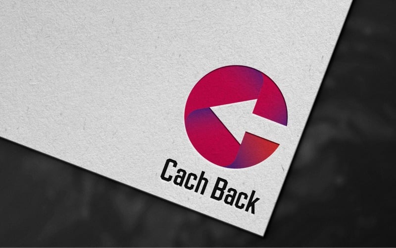 Cach Back Dijital Logo Şablonu