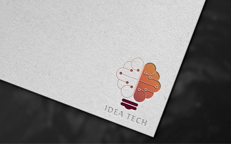 Cyfrowy szablon Logo Idea Tech