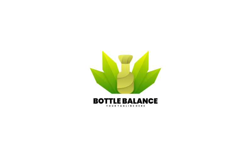 Logo gradiente equilibrio bottiglia