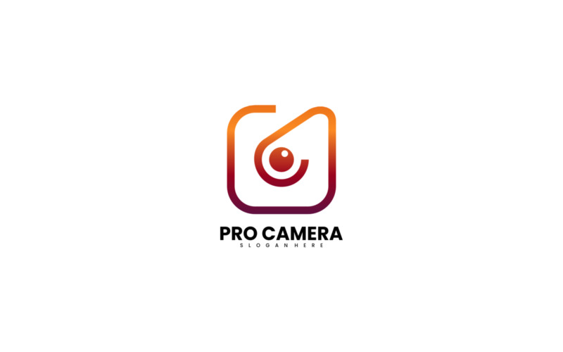 Pro Camera Line Art Gardient logó