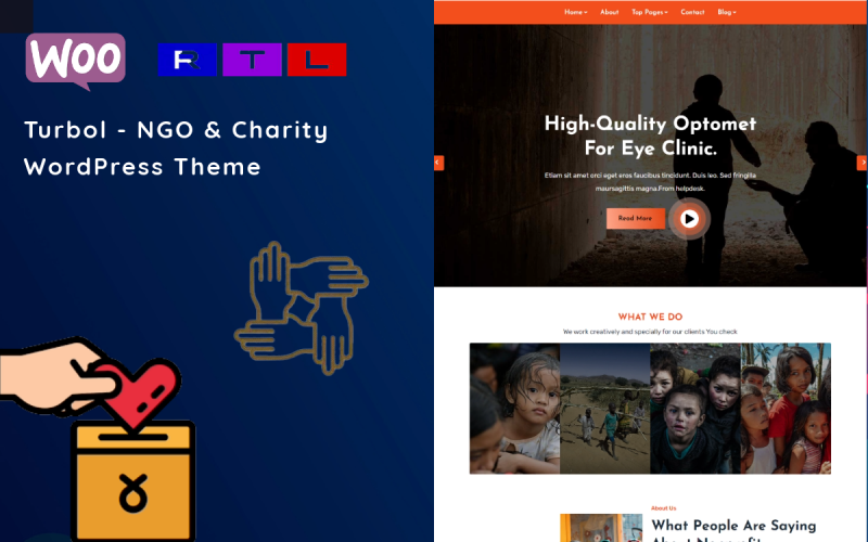 Turbol - WordPress-Thema für NGOs und Wohltätigkeitsorganisationen