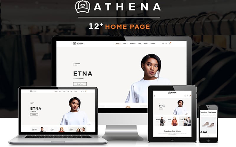 Athena Fashion – багатофункціональні розділи Shopify Theme 2.0