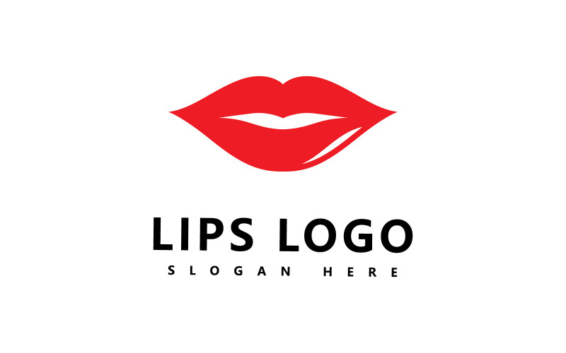 Beauté du logo des lèvres, illustration vectorielle des lèvres sexy V2