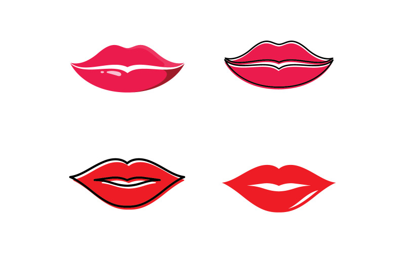 Dudaklar logo güzellik, seksi dudaklar vektör çizim V11