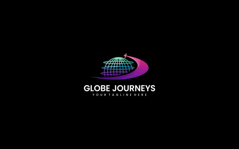 Градиентный логотип Globe Journeys