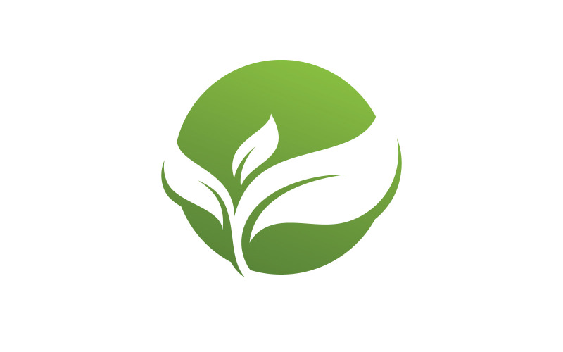 Grünes Blatt Logo Symbol Ökologieelement V6