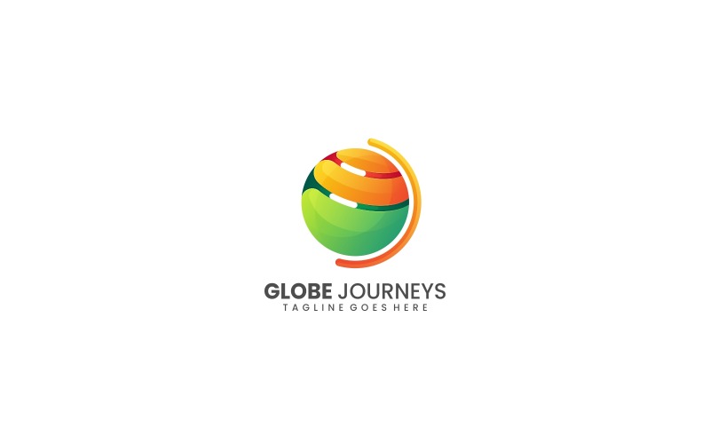 Logo gradientu Globe Journey