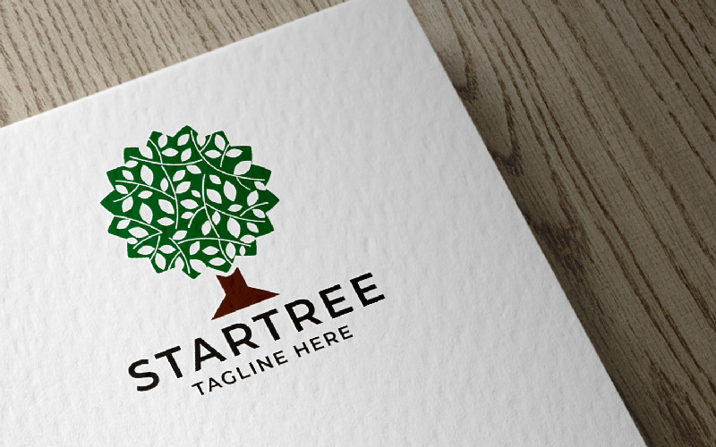 Modèle Pro de logo d'arbre d'étoile