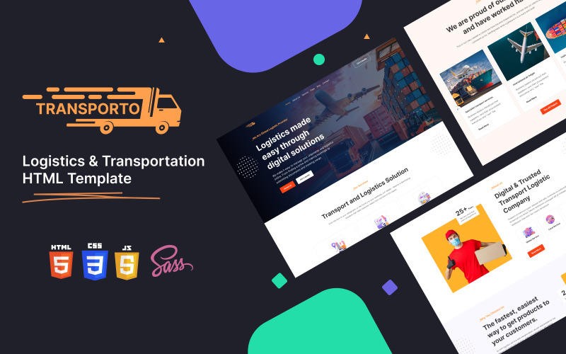 Transporto - Logistik & Transport HTML-mall