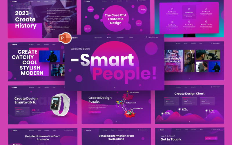 Utwórz szablon PowerPoint Creative Startup Business