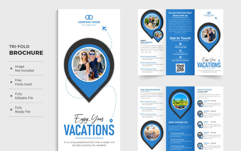 Brochure promozionale dell'agenzia di viaggi