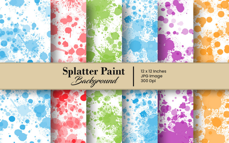 Fondo de textura de salpicaduras de pintura abstracta colorida. papel digital salpicado
