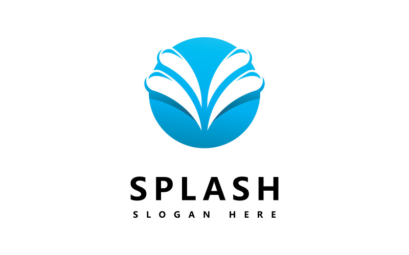 Onda de água Splash símbolo e ícone Logo Template vector V11