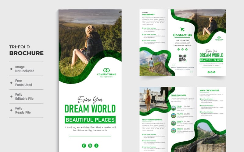 Touring business promotion brochure #313717 - TemplateMonster