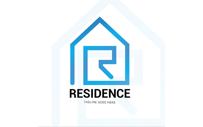 design creativo del logo immobiliare della lettera R