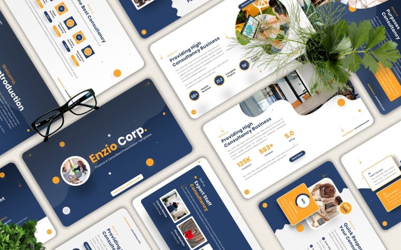 Enzio — finanse szablon Googleslide