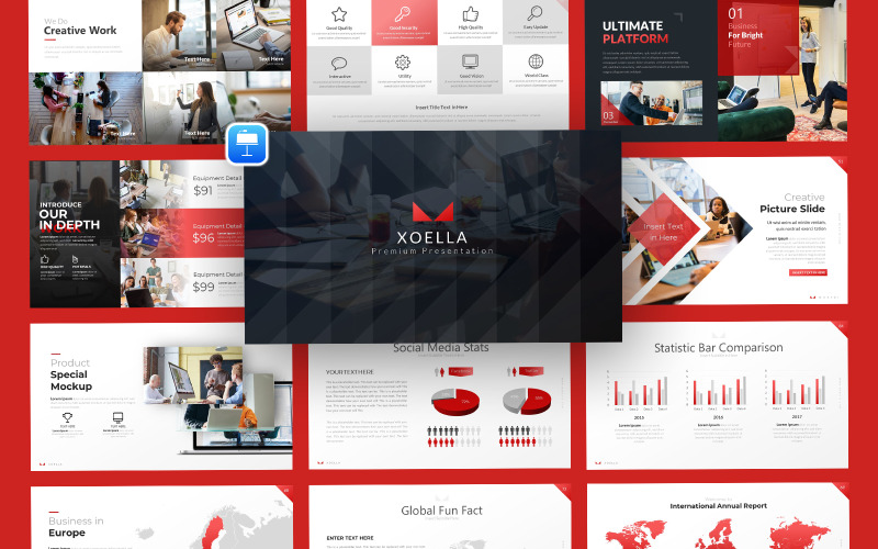 Modello di nota chiave aziendale Xoella Premium