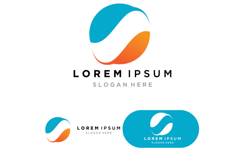 S dwuelementowe logo wody i ognia v3