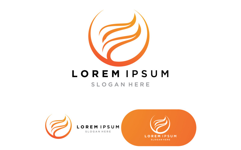 Fogo Logotipo Chama Clipart Símbolo Ícone Vetor Modelo v4
