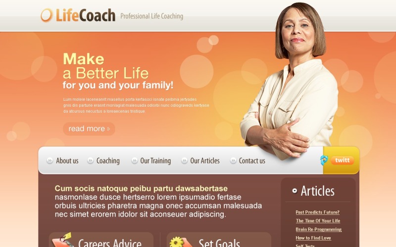 Life Coach Website Template 31443 TemplateMonster