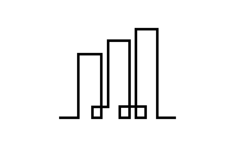 Modèle de logo de conception de ville d'art de ligne moderne v15
