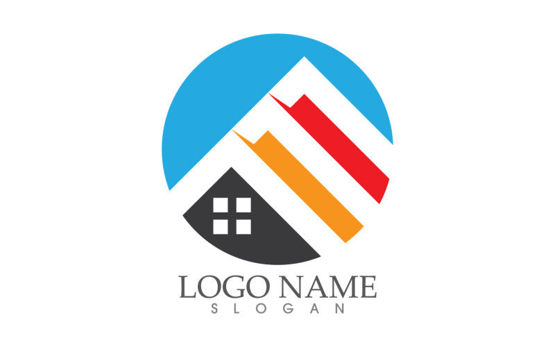 Eigendom huis huis verkoop en verhuur logo vector ontwerp v27