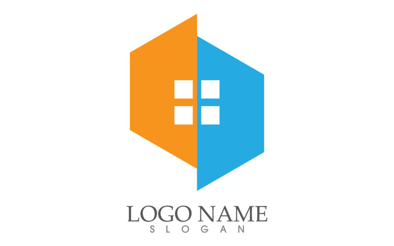 Eigentum Haus Haus verkaufen und vermieten Logo-Vektor-Design v33