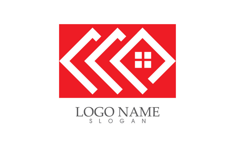 Fastighet hem hus sälja och hyra logotyp vektor design v30