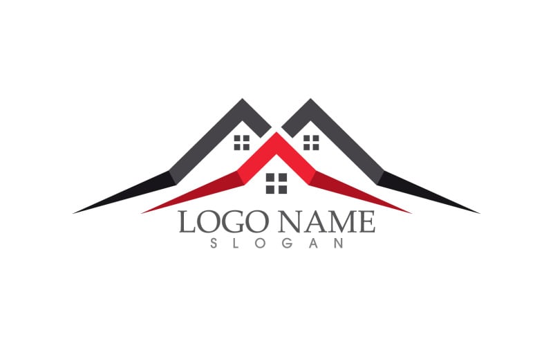 Nieruchomość dom dom sprzedaż i wynajem logo wektor projekt v19