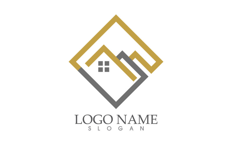 Nieruchomość dom dom sprzedaż i wynajem logo wektor projekt v7