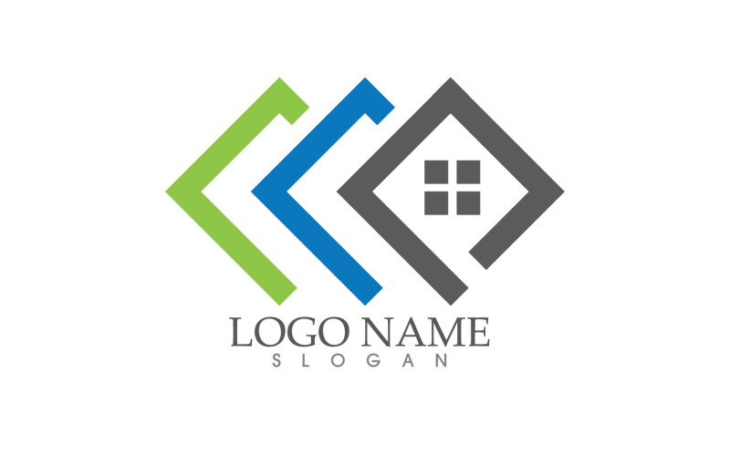 Propriété maison maison vente et location logo vector design v2